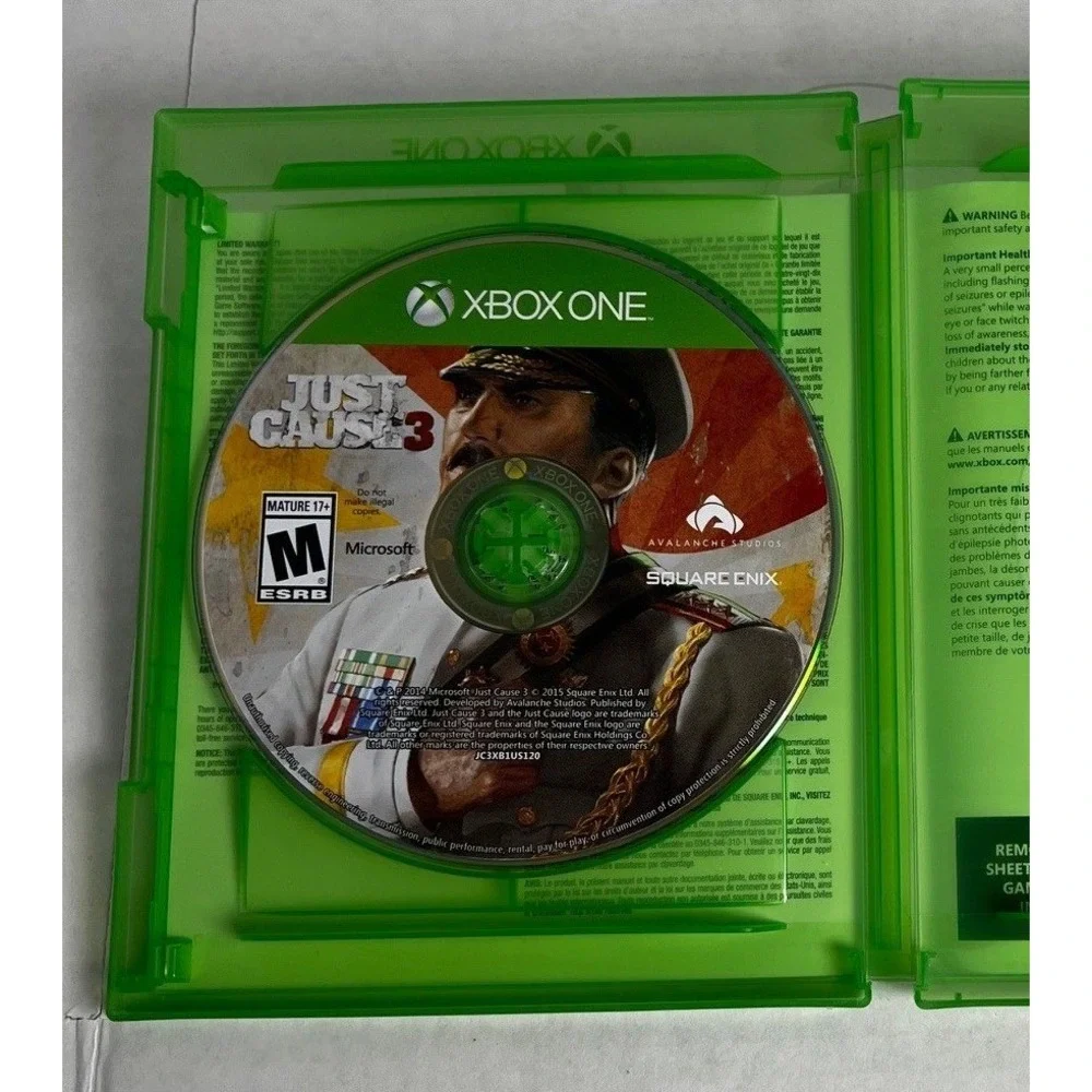 Just Cause 3 Xbox‎ One Action Adventure Game Square Enix Avalanche Studios Disc